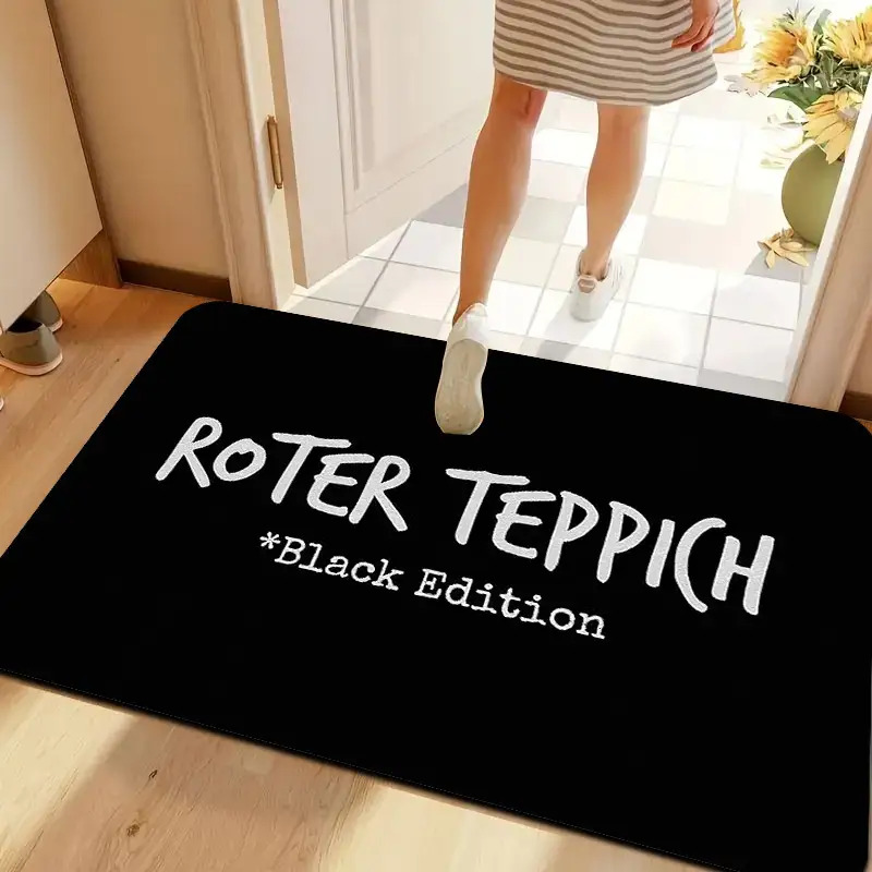 Commercial Printing House - Roter Teppich Black Edition Flannel Doormat
