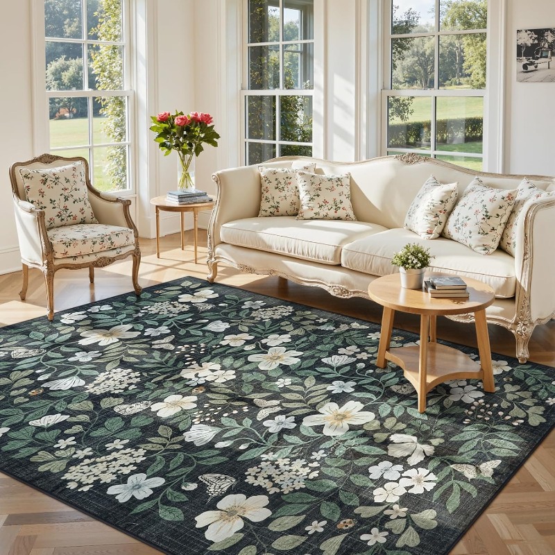 Floral Living Room Carpet Vint - đánh giá và giá Commercial Printing Online