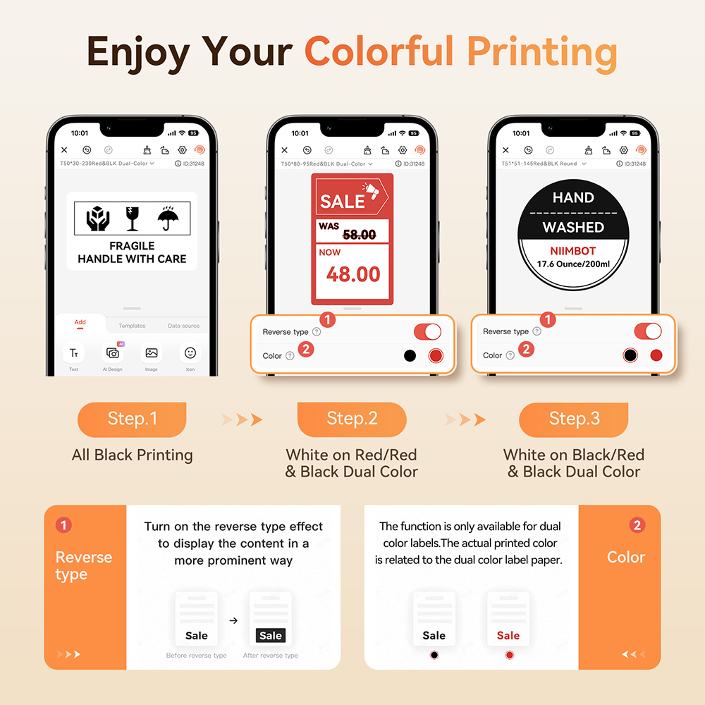 Niimbot B21 PRO Red Black Colo - đánh giá và giá Commercial Printing Network