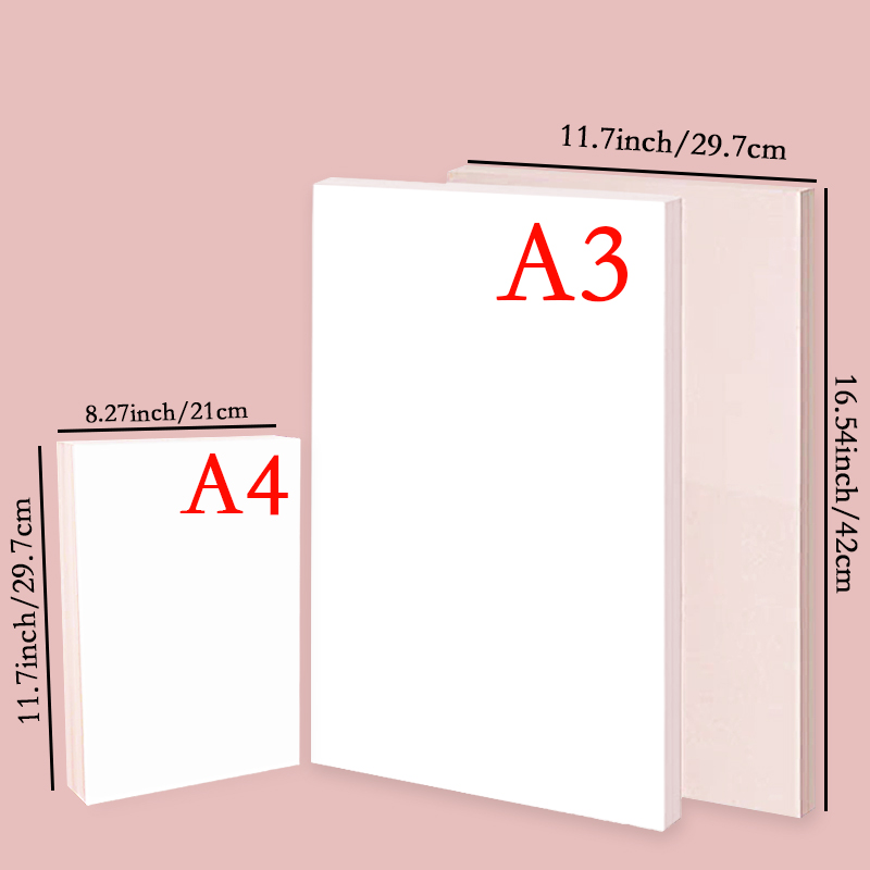 20/50Pcs A3 A4 Sublimation Hea - đánh giá và giá White Toner Transfer Paper